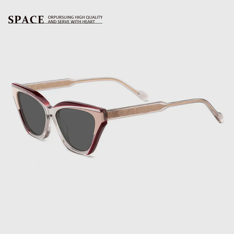 

2817S New Model Cat Eye Polarized Sunglasses for Men Pilot Travel UV400 Handcrafted Designer Sunglasses with Engraved Logo