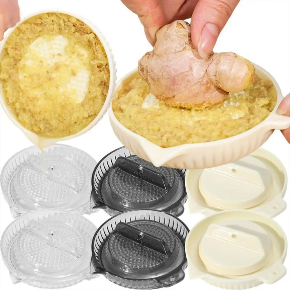 Ingwer Knoblauch Reibe Werkzeuge Kunststoff Hand Grinder Runde Knoblauch Stampfer Mit Deckel Küche Obst Gemüse Manuelle Schleifen Werkzeug