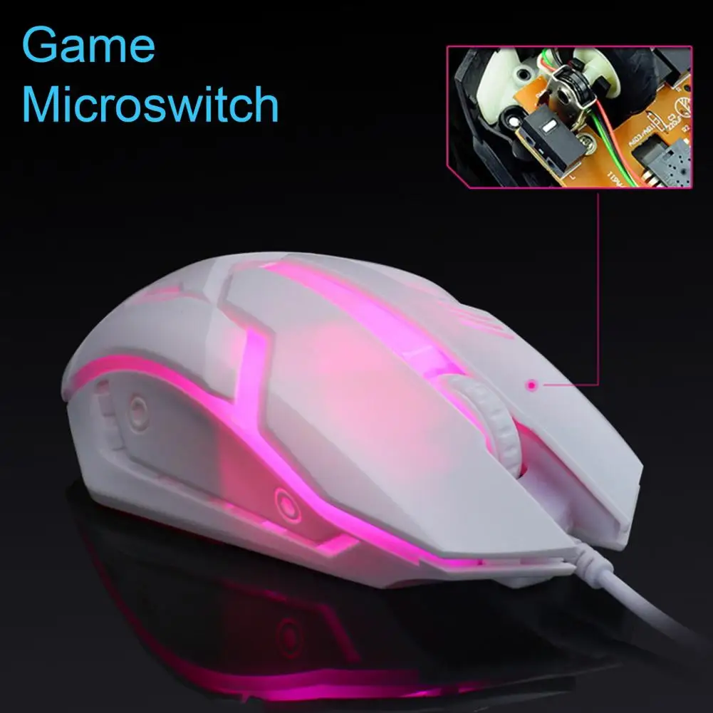 Anti-jamming Gaming Mouse Colorful Led Gaming Mouse A Mechanical 1000 Dpi E-sports Usb Wired Mouse for Desktop Laptop Pc