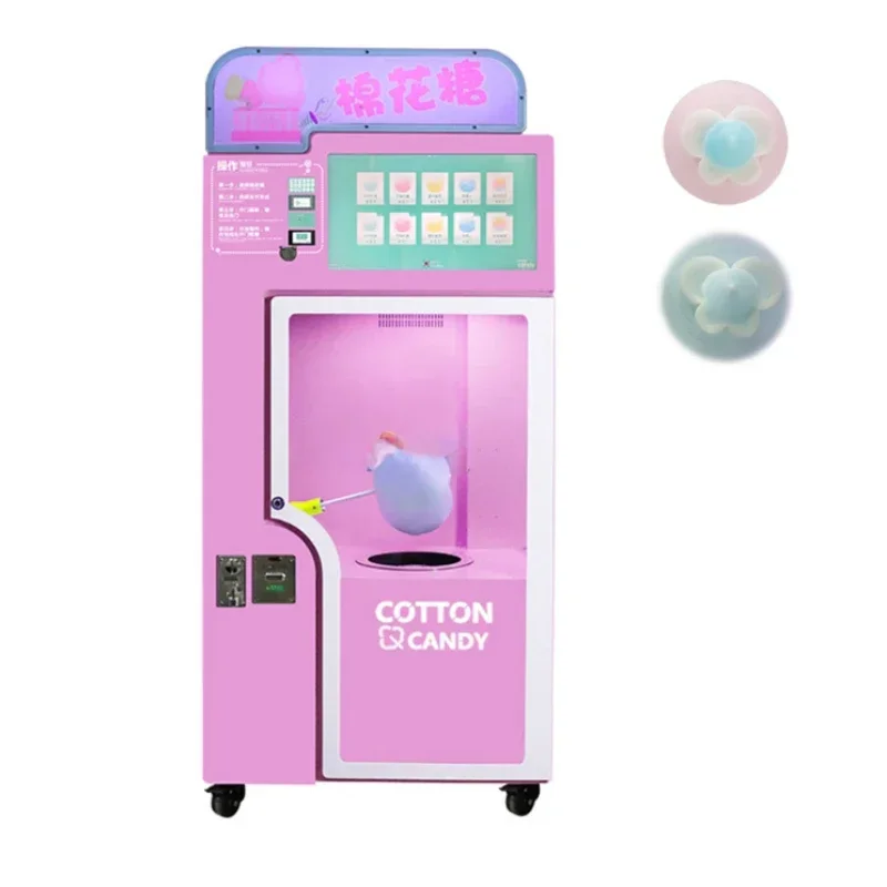 Cotton Candy Professional Automatic Cotton Candy Vending Machine  Equipment