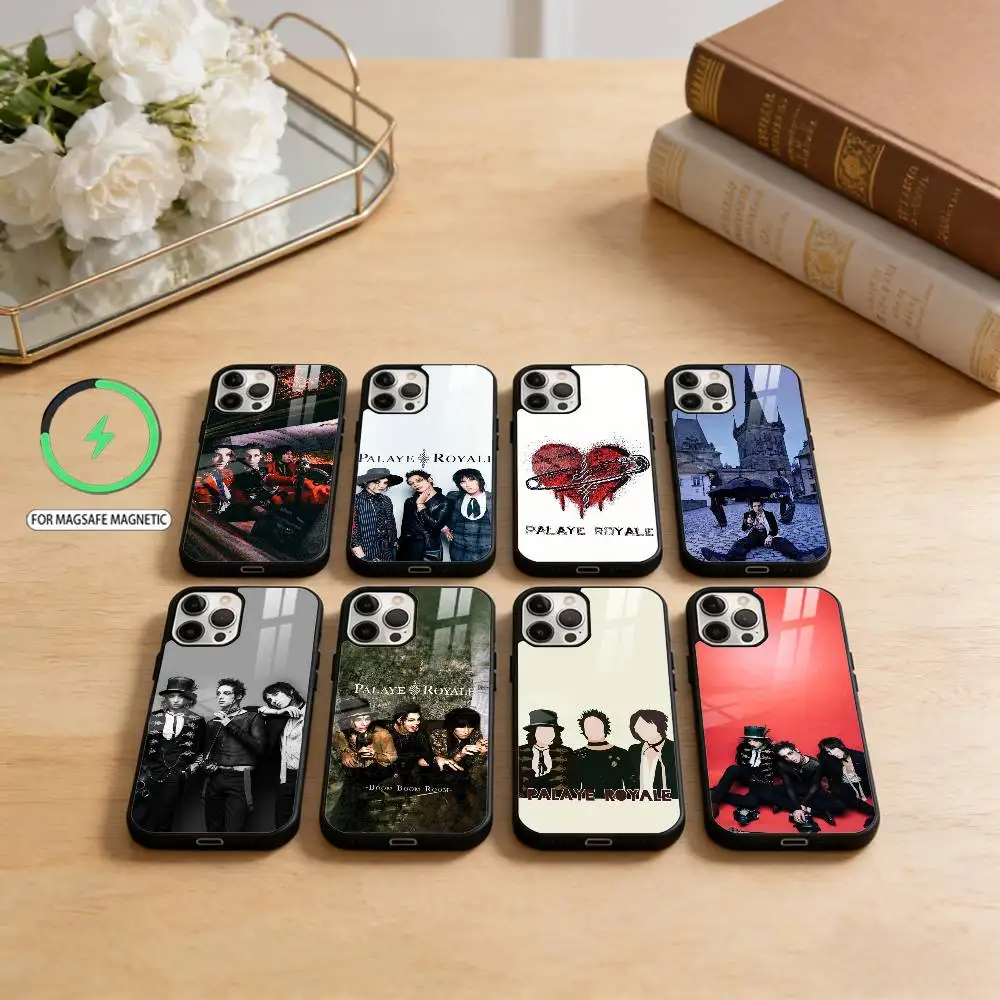 

P-Palaye R-Royale Phone Case For iPhone17,16,15,14,13,12,11 Plus,Pro Max Magnetic For Magsafe Wireless Charging