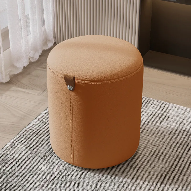 

Dressing stool, home living room shoe changing stool, rotating bedroom circular stool, low stool with handle, coffee table stool