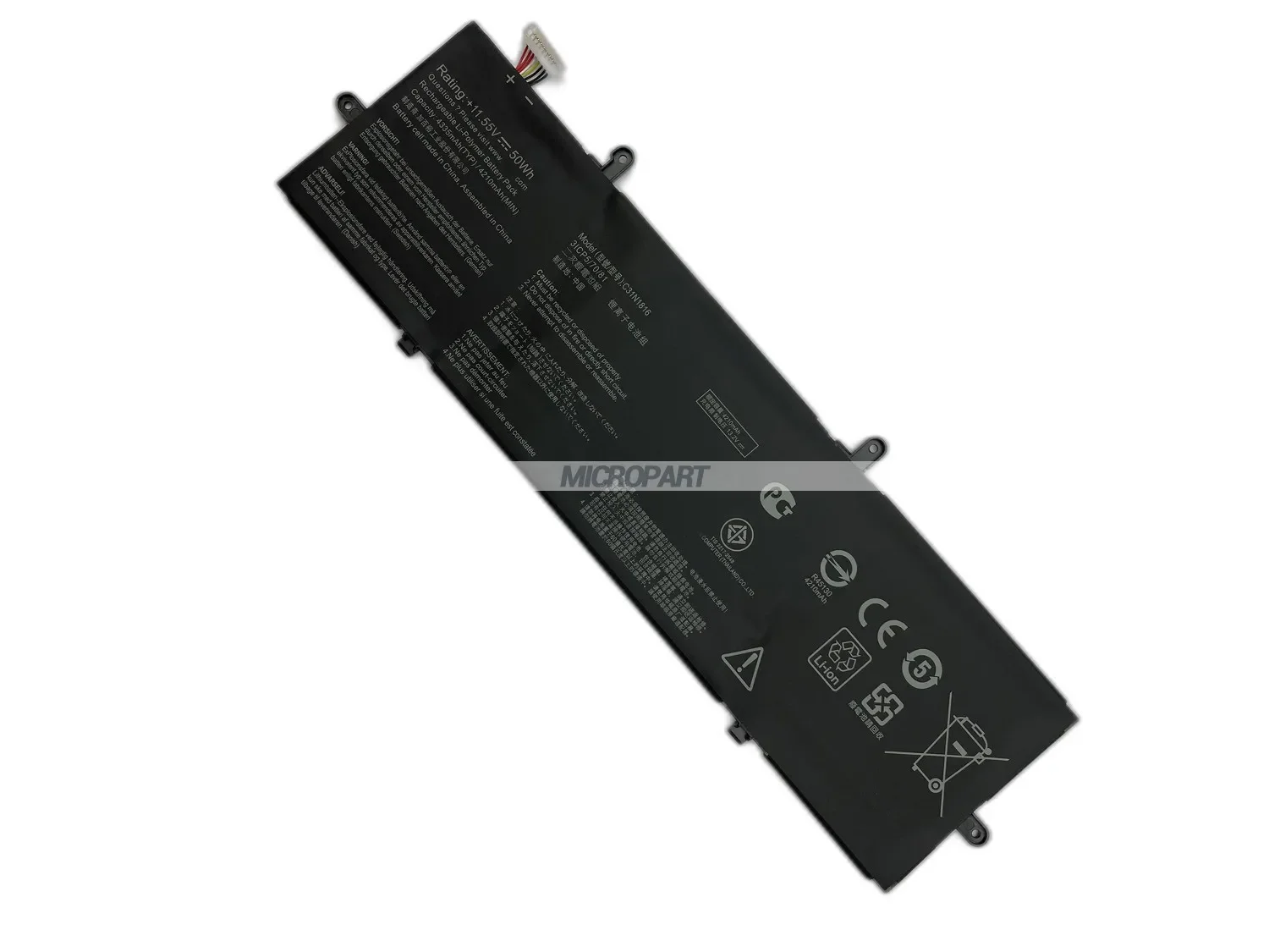 Li-Polymer C31N1816 bateria substituição para Asus ZenBook Flip 13, UX362FA computadores portáteis, longa duração da bateria, 11.55V, 50Wh