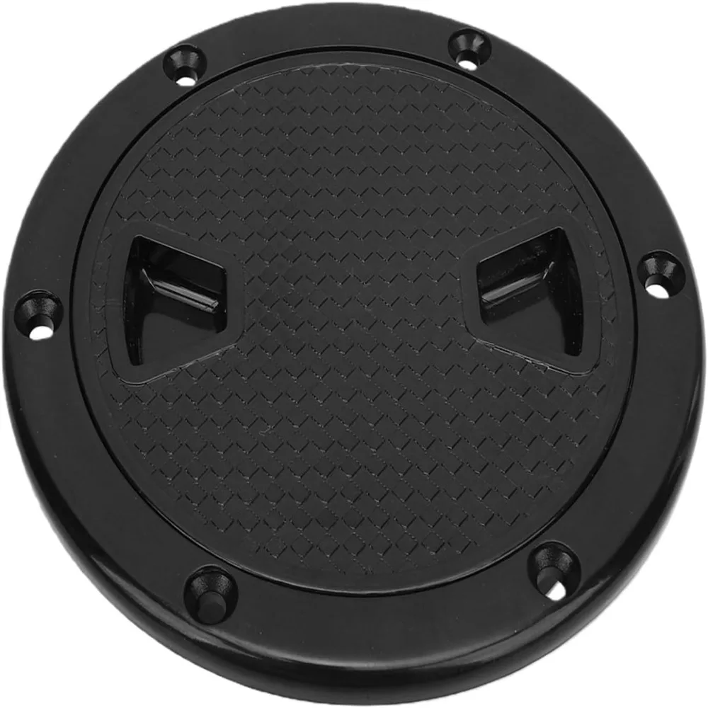 2pcs set Reinforced ABS Round Deck Hatch 180 Degree Opening Non-Slip Surface Inspection Plate 4 Inch Size