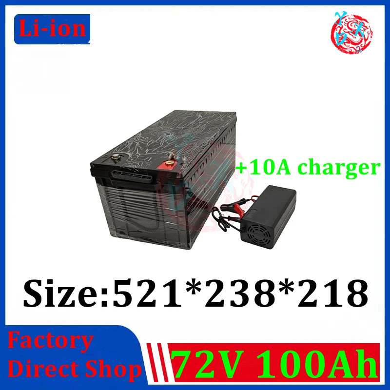 waterproof lithium 72V 100AH li ion battery With BMS for 5000W 8000W scooter AGV demo Go Cart Skateboard bike +10A charger