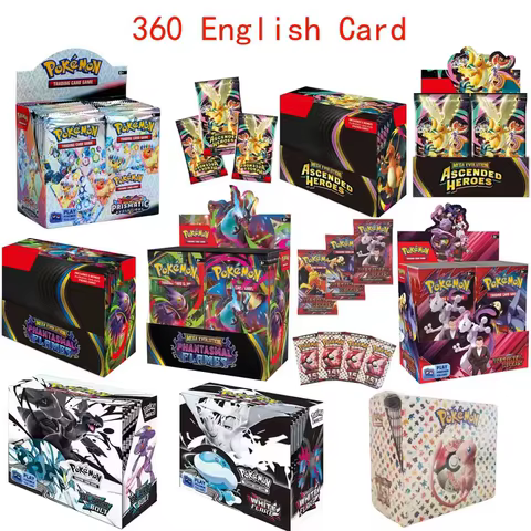 2026 Black Bolt Pokemon Trading Card Game TCG Booster Box Toys 360Pcs English Version