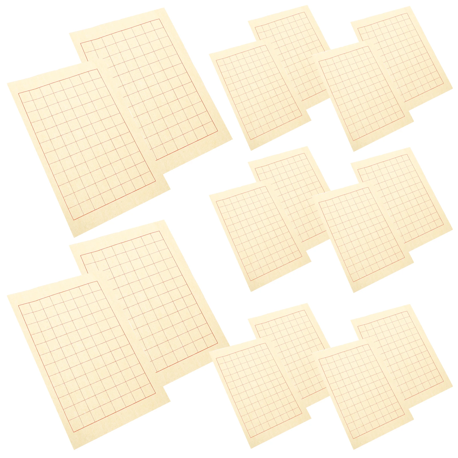 40 hojas de papel para práctica de caligrafía, superficie de escritura suave y duradera para pincel de tinta de caligrafía china, uso multifuncional