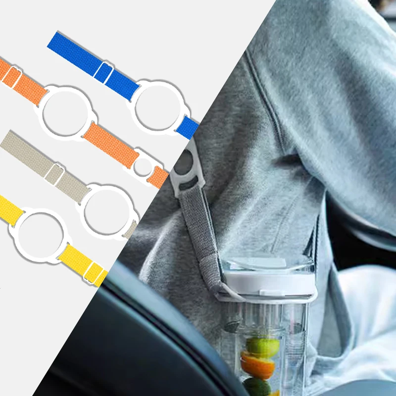 2-in-1 verstellbarer Wasserflaschenriemen, universeller tragbarer Wasserflaschen-Schulterriemen, Becherhalter, Reisegurt – Detail 2