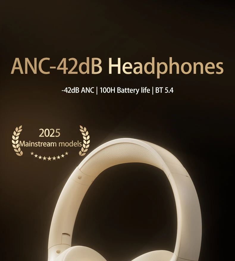 Acer OHR305 ANC Drahtlose Kopfhörer Kopfverfolgung 3D Spatial Audio -42 dB ANC Bluetooth 5.4 HiFi-Headset ENC HD-Mikrofon mit geringer Latenz – Detail 1
