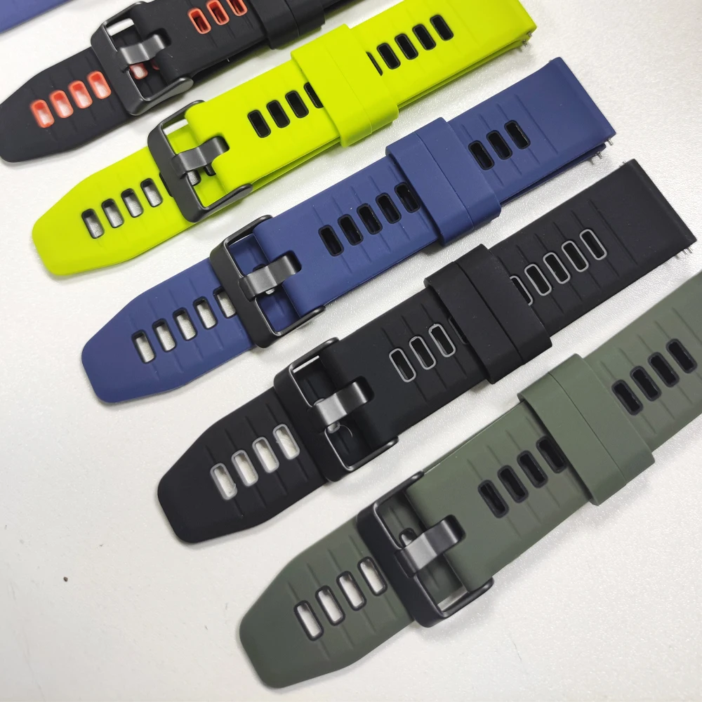 Replace Silicone Strap for Zeblaze Vibe 7/Pro/Lite/stratos 4 2 3/Btalk/GTR 3 Pro/Ares3 Bracelet Mi Watch 2 Pro S4 S1 22mm Correa