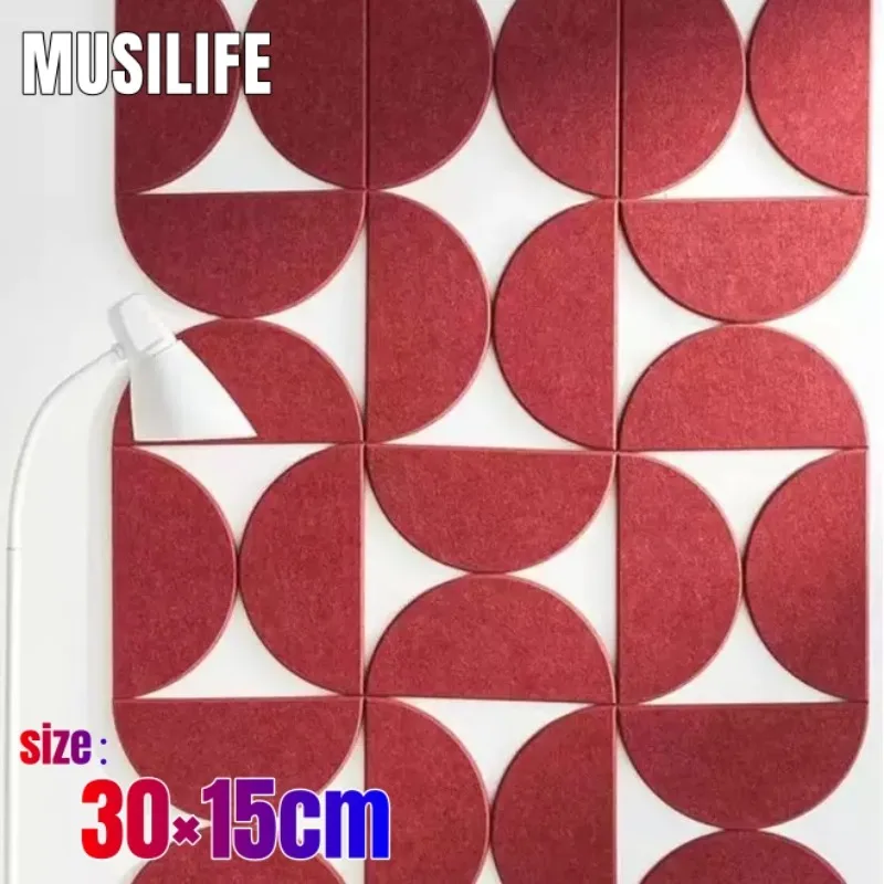 

Peel and Stick Soundproof Panels Semicircle Self-Adhesive Felt Wall Sticker for Home/Office Wall Decor Acoustic Wall Padding