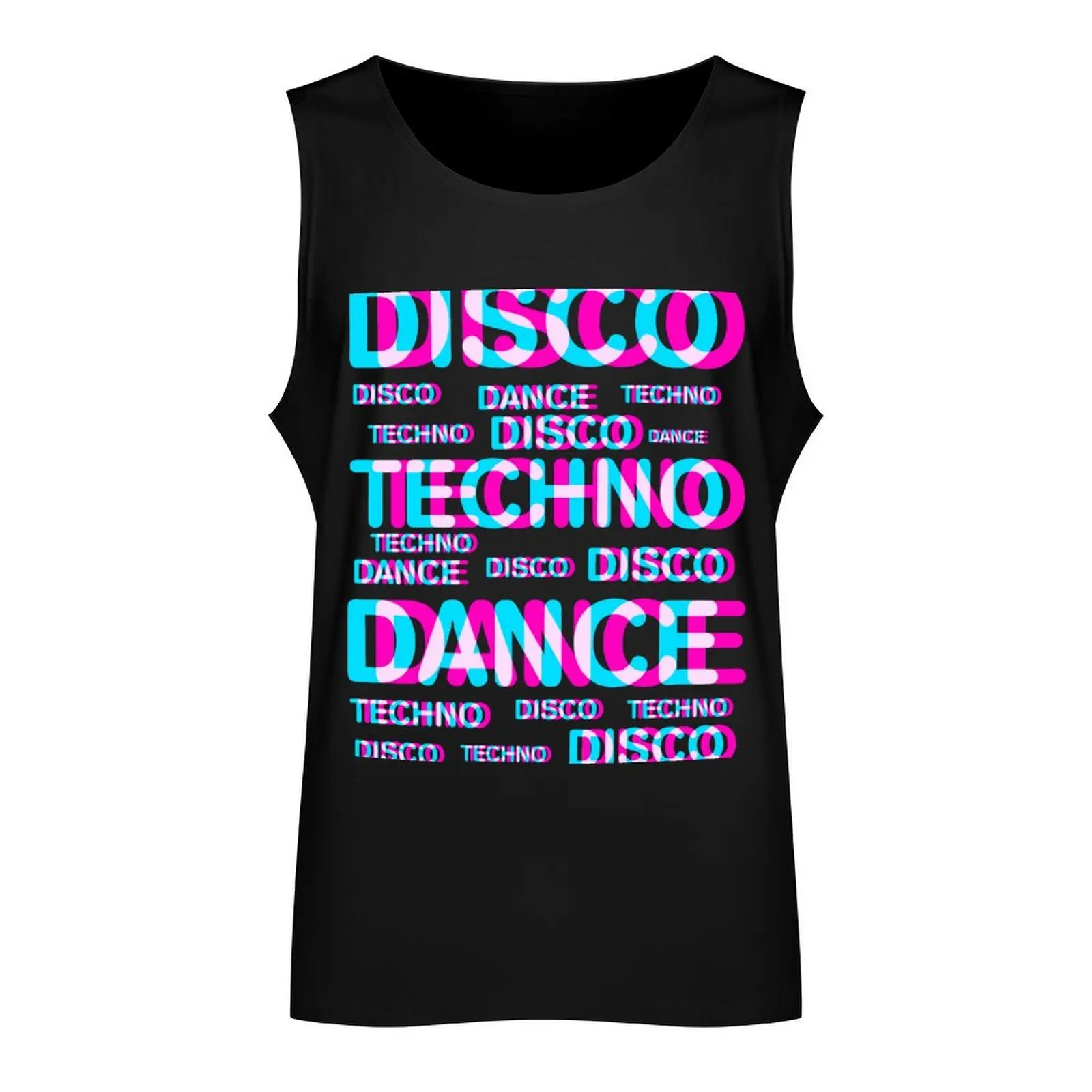 Disco dance techno Tank Top fitness Men's cotton t-shirt muscle t-shirt basketball clothing