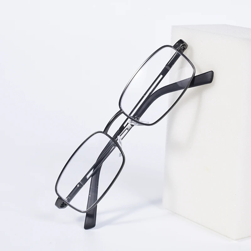 Lesebrille für Männer und Frauen, Legierung, Brillengestell, Federscharnier, Glas, blaues Licht blockierend, leichte Brillen, Qualität + 100 + 12 – Detail 9