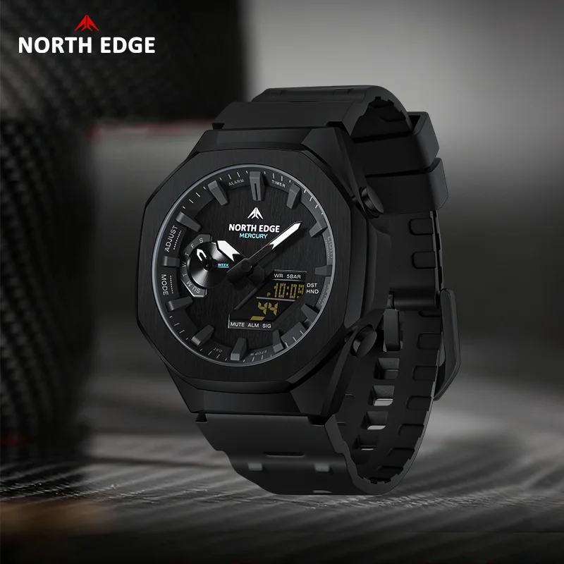 

NORTH EDGE MERCURY мужские военные часы цифровые спортивные часы мировое время светодиодные наручные часы мужские водонепроницаемые 50 м