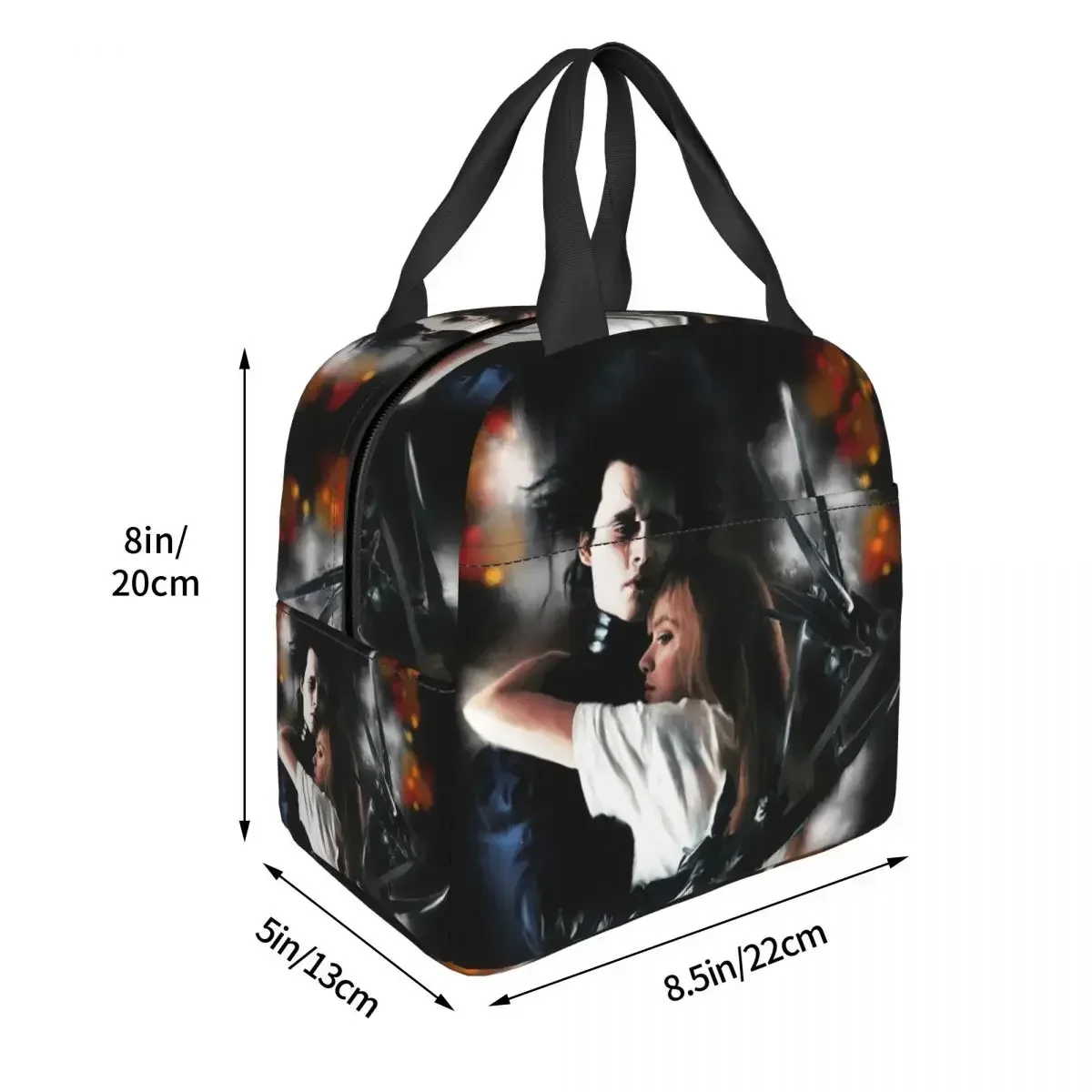 Edward Scissorhands Movie Insulated Lunch Bag for Women Office Cooler Thermal Food Box Tote Leakproof Lunch Boxes Container