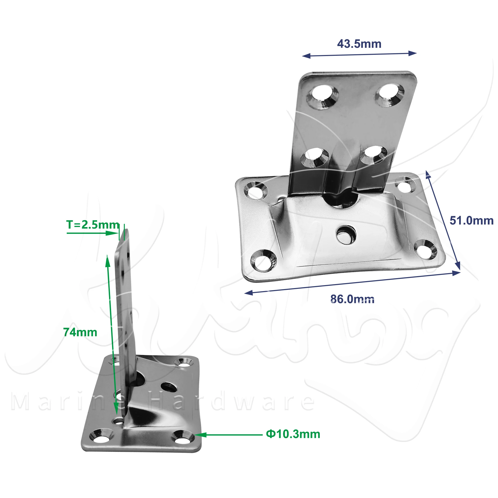 1 pair Marine Grade Stainless Steel 304 Removable Table Bracket set for House Boat Marine Accessories Hardware