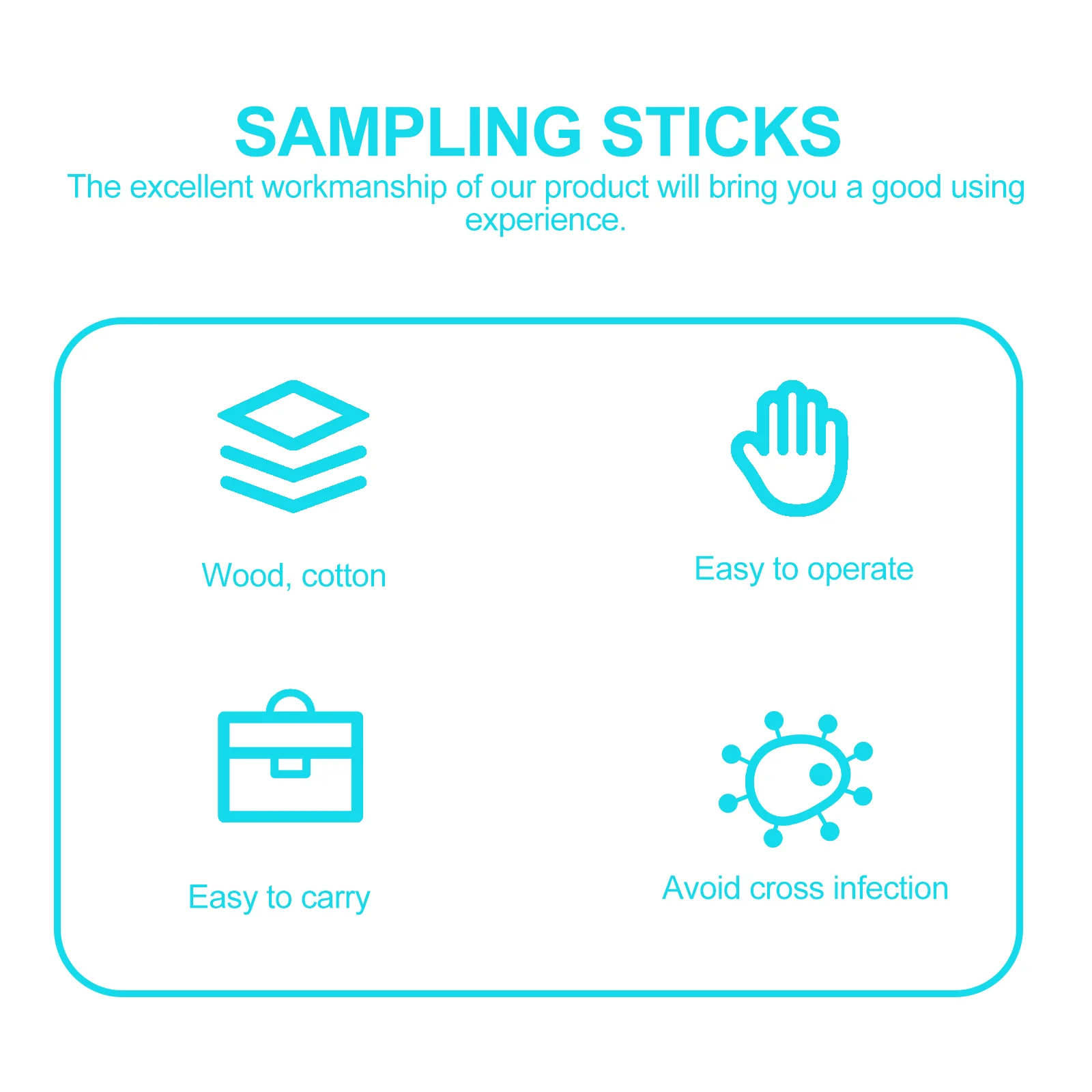 100 Pcs Sampling Swab Stick Collection Swabs Single Use Specimen Throat Female Collecting