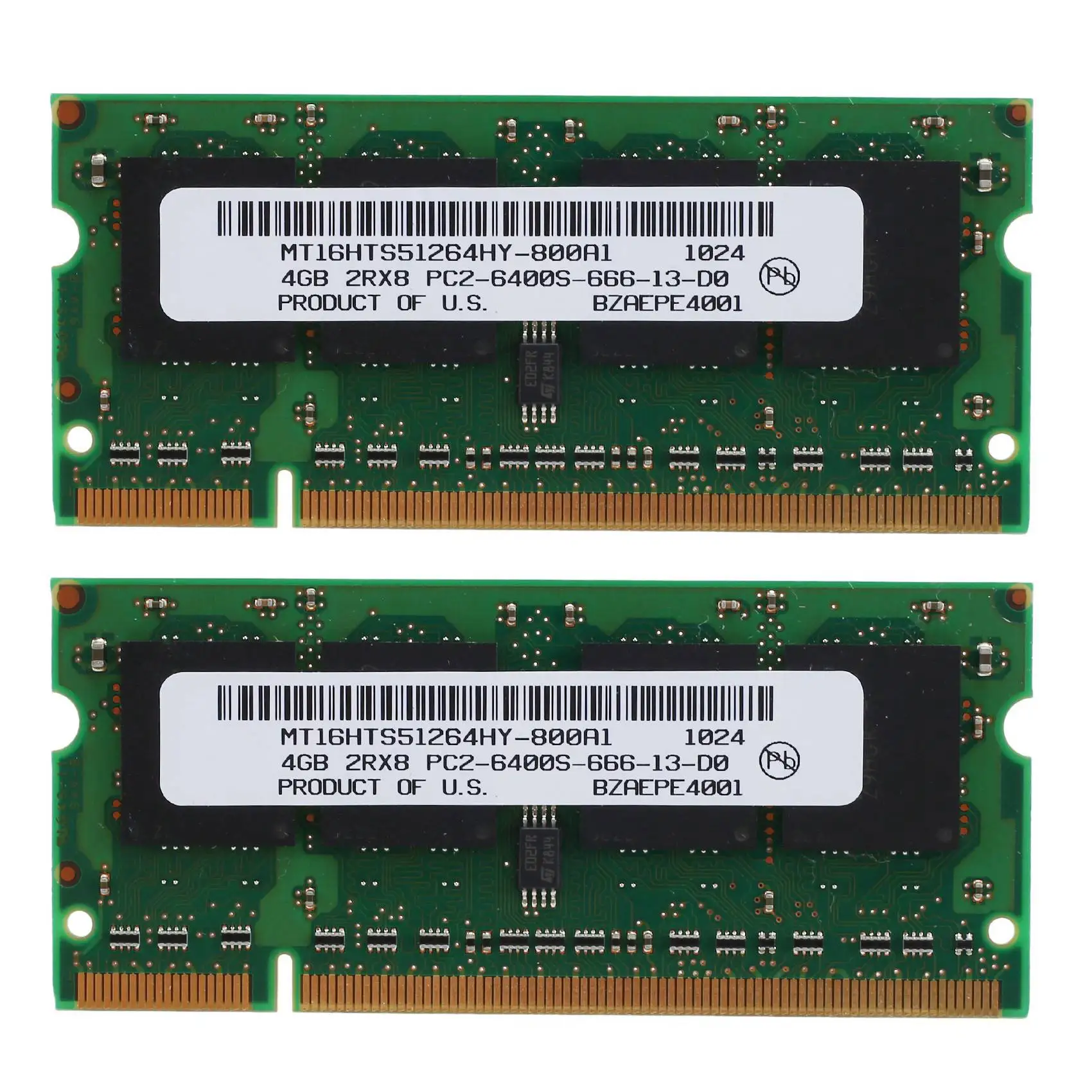 Friendly!2PCS DDR2 4GB Laptop Ram 800Mhz PC2 6400 SODIMM 2RX8 200 Pins for Laptop Memory