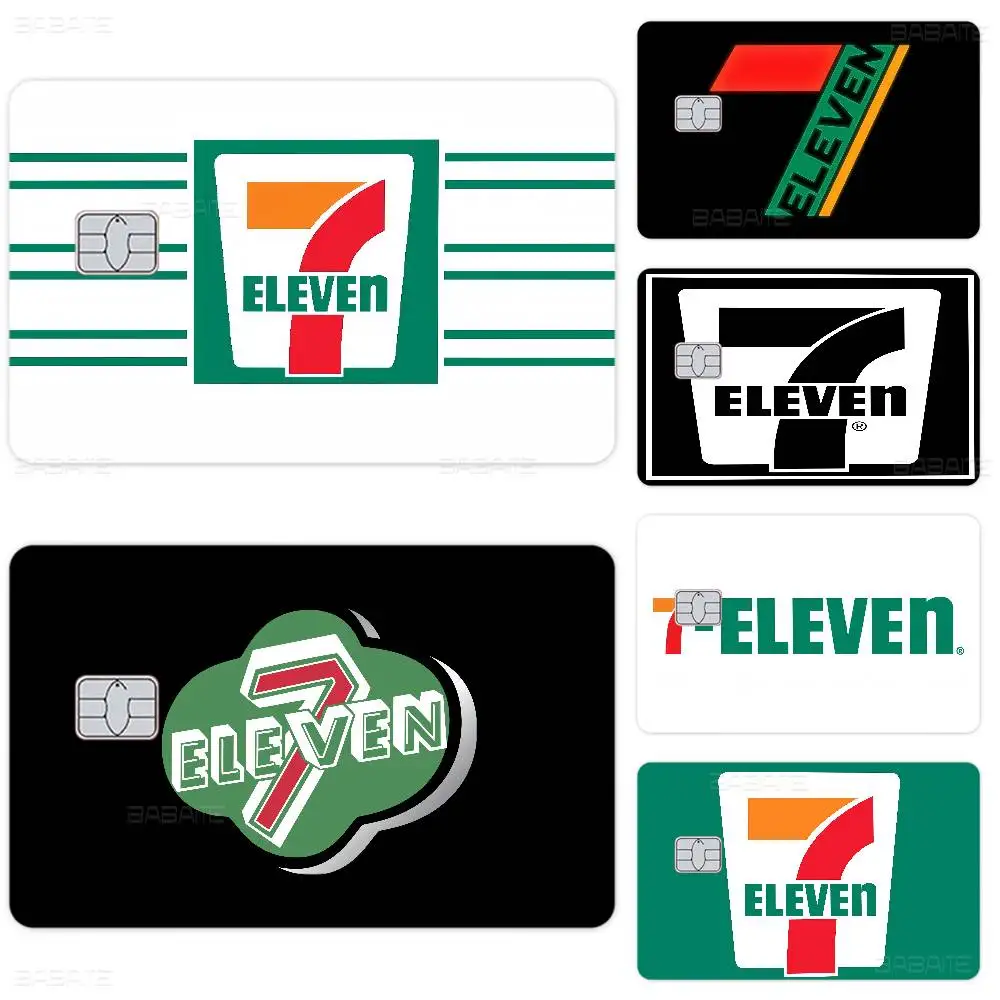 7-E-ELEVENS Cartoon Credit Card Skin Stickers for Bank Card Bus Metro Card Sticker Waterproof Women Gift