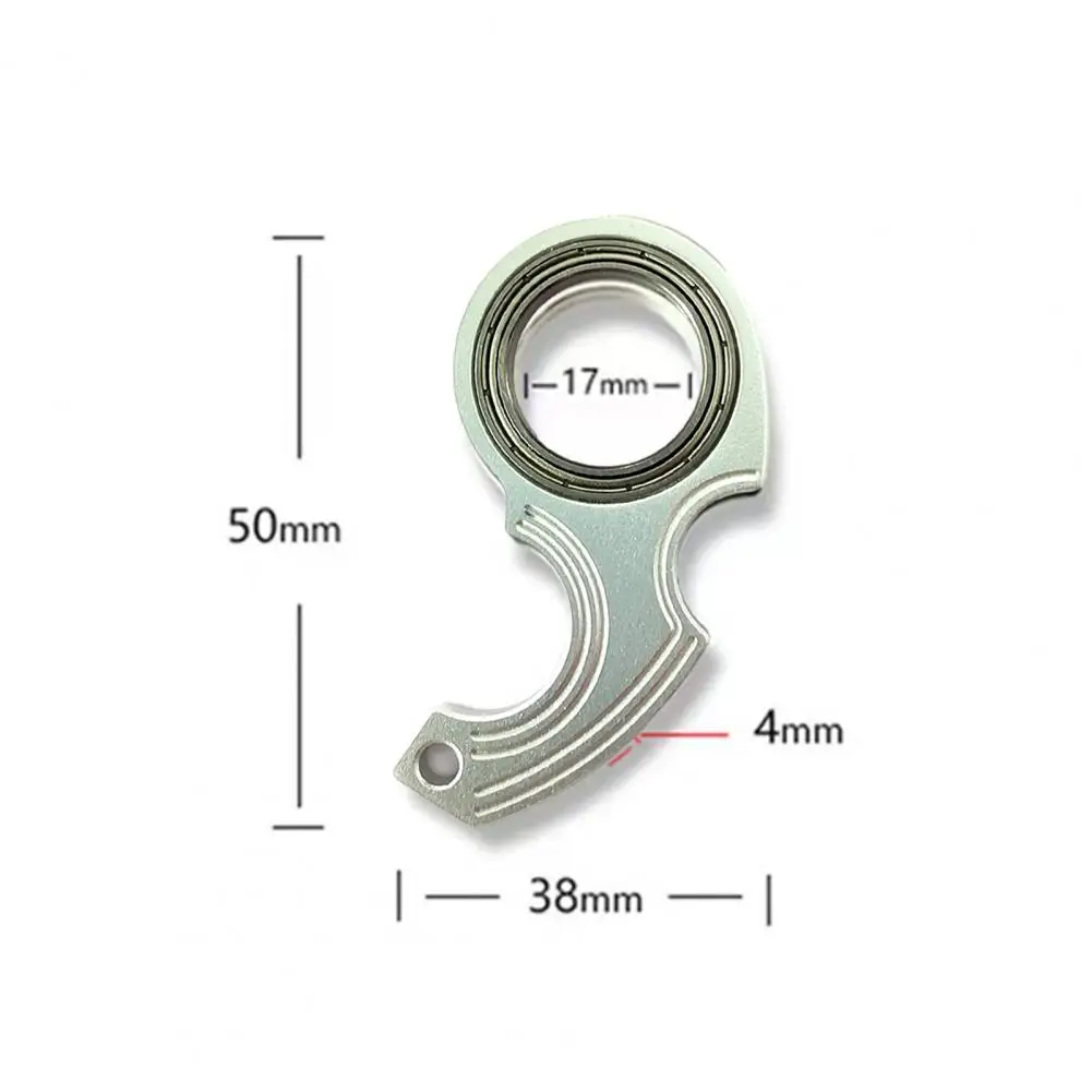 Keychain Fidget Toy Stress Relief Spinner Keychain Aluminum Alloy Spinner Keychain for Stress Relief Finger for Adults