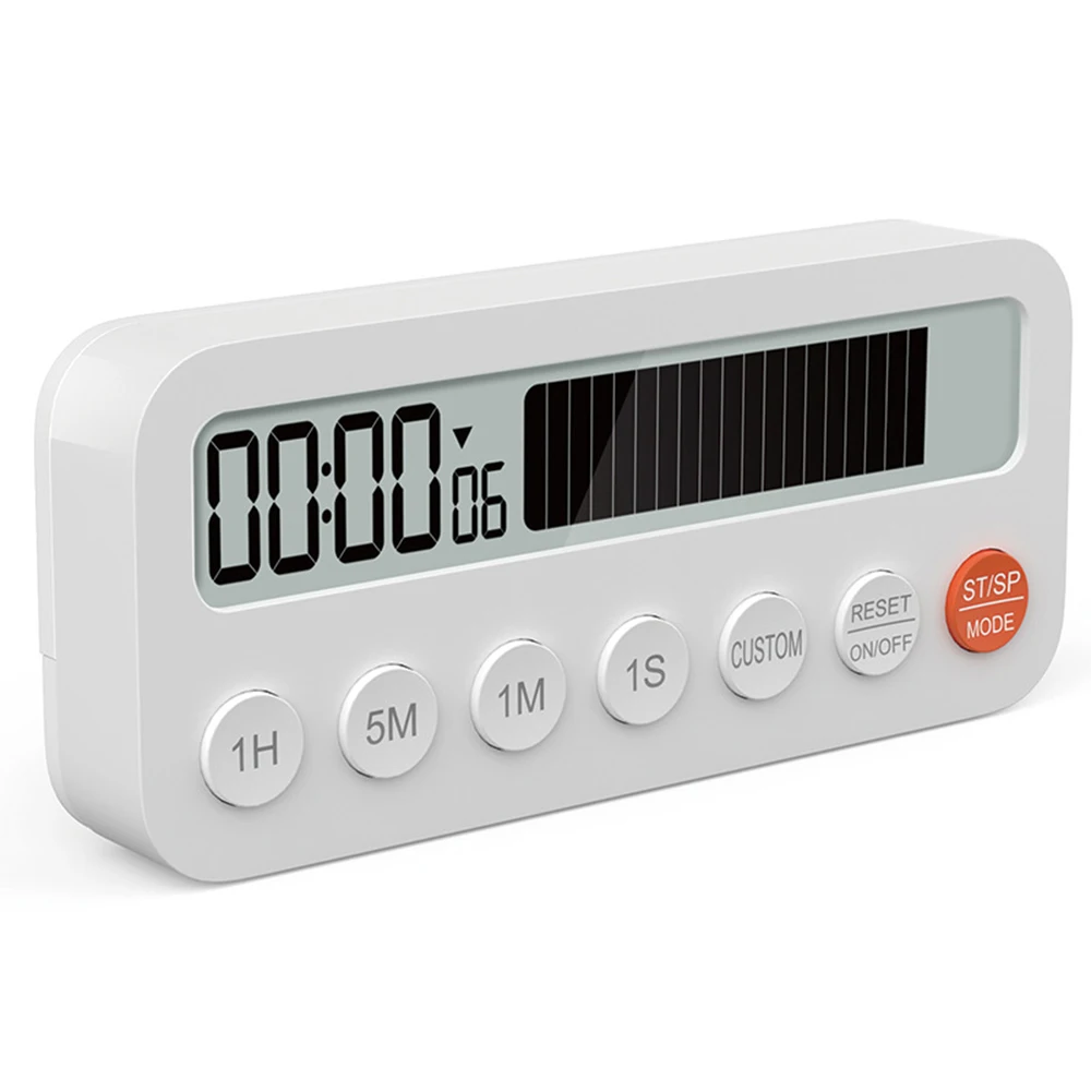 Digital Productivity Timer and Clock 2 in 1 Visual Count Up/Down Function  Magnetic Back and Large LCD Display Volume Adjustable