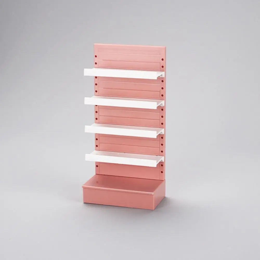 Mini armário para casa de bonecas 1/12 8 * 5 * 16,8 cm 5 cores prateleira de exibição de supermercado de plástico