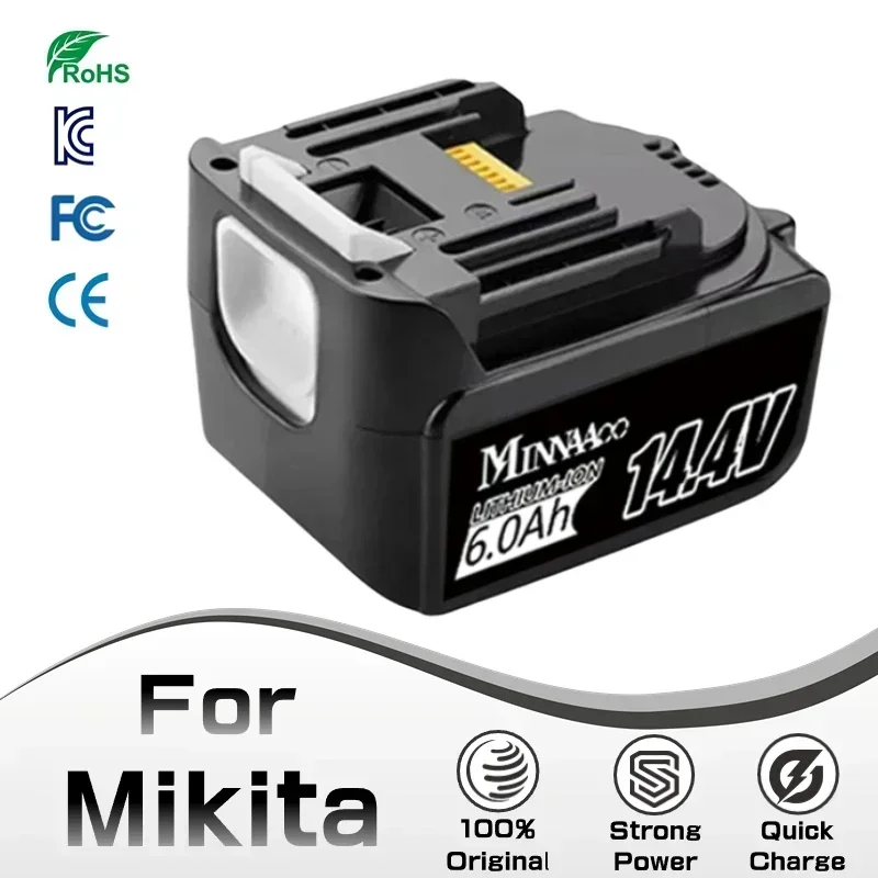 

5000mAh 14.4V For Makita BL1430 BL1415 BL1440 196875-4 194558-0 195444-8 5.0Ah rechargeable battery for LED indicator