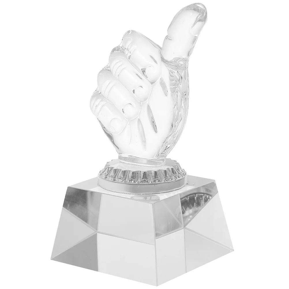 

Crystal Trophy Decor Hand-Shaped Multi-Function Small Trophies for Kids Competitions and Party Favors Trophy Decor