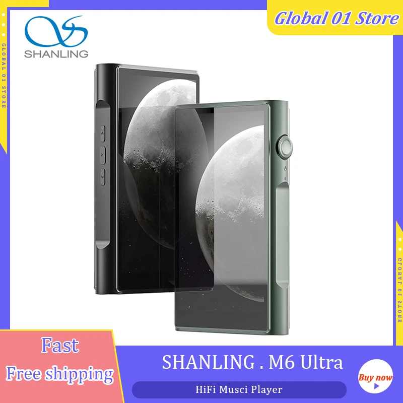 

SHANLING M6 Ultra Portable MQA Music Player Hi-Res HIFI AMP 4 AKM AK4493SEQ DAC USB PCM768 DSD512 Bluetooth 5.0 Open Android10