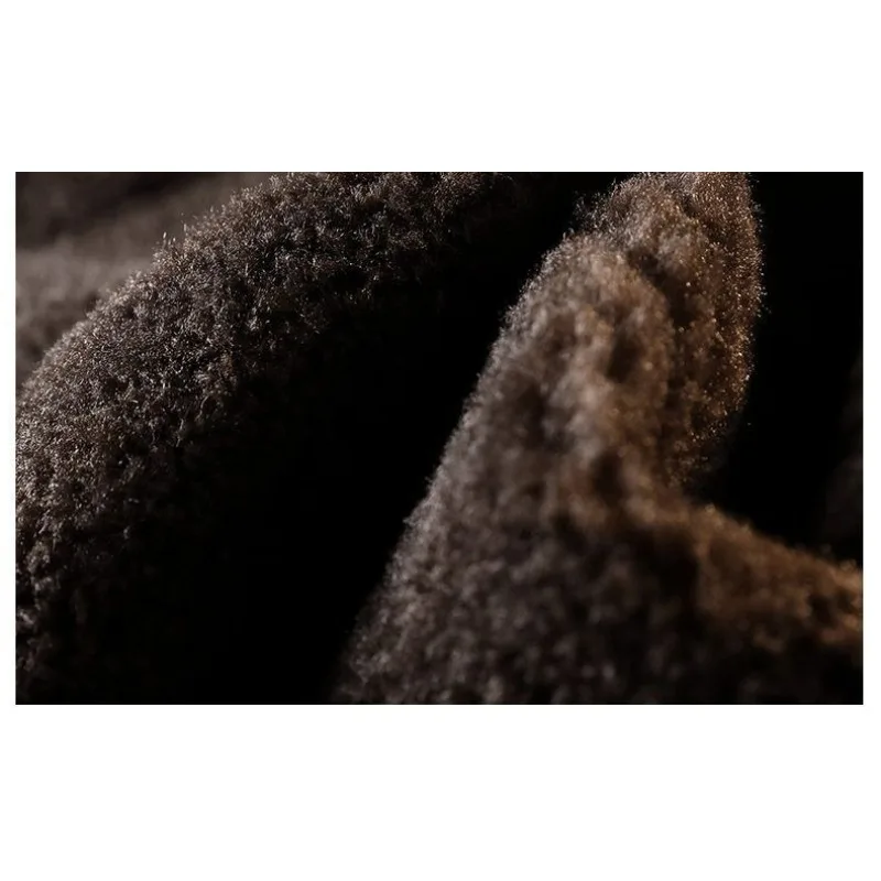 Chaqueta cálida de una pieza de piel sintética, elegante y de alta gama, nueva chaqueta de cuero Retro para traje de motocicleta, prendas de vestir exteriores de moda