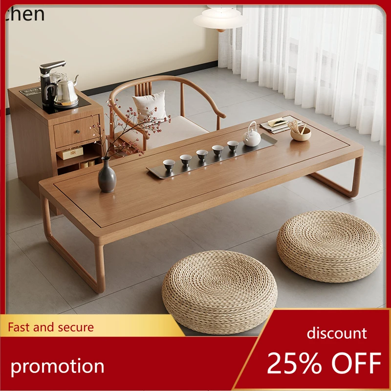

HT Solid Wood Tatami Balcony Small Tea Table Small Apartment Home Bay Window Platform Small Tea Table Low Tea Table