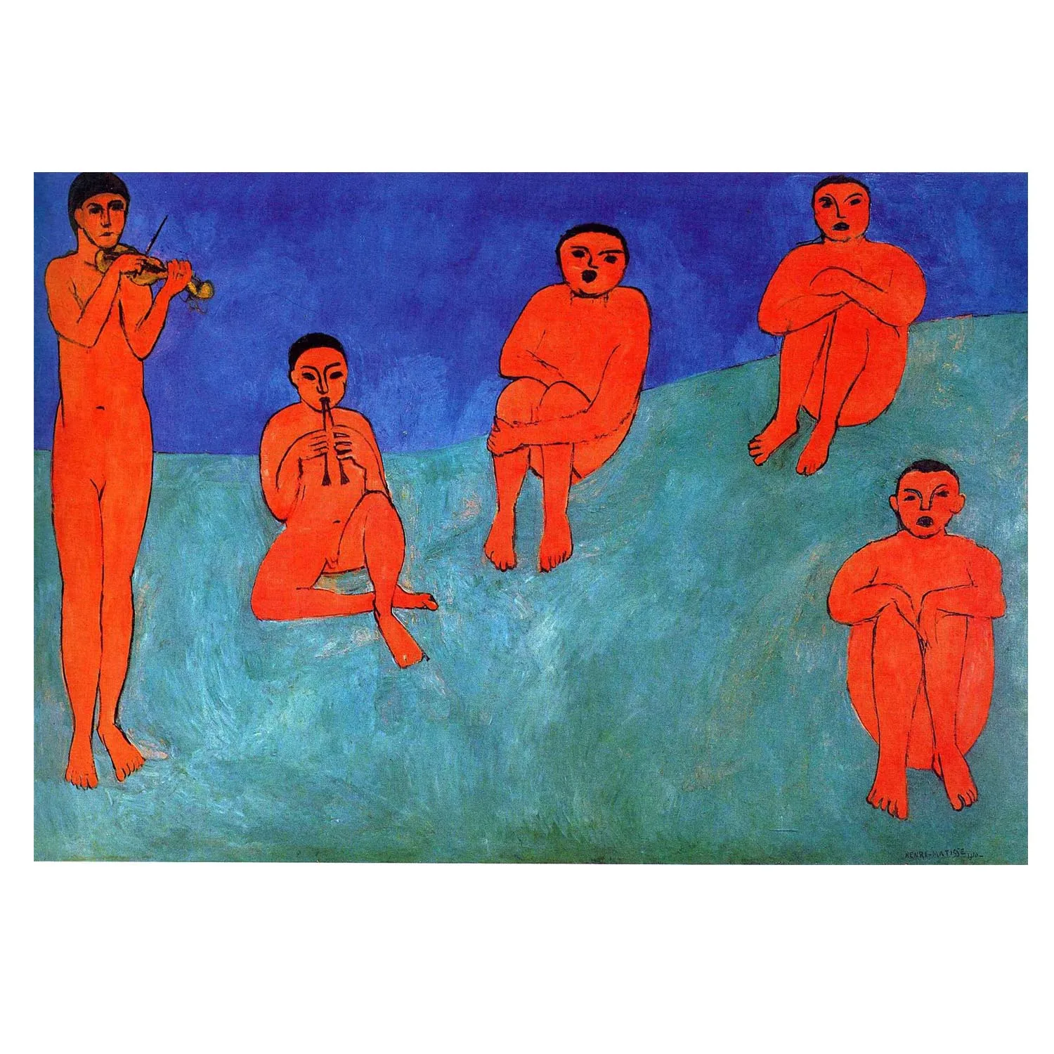 Hand painted high quality reproduction of Music by Henri Matisse modern abstact oil painting on canvas home wall art picture