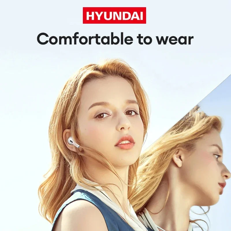 HYUNDAI HY-T02 Bluetooth 5.3 Earphones Wireless Headphones with Mic Earbuds Sports Noise Reduction Gaming Headset Lenovo LP40