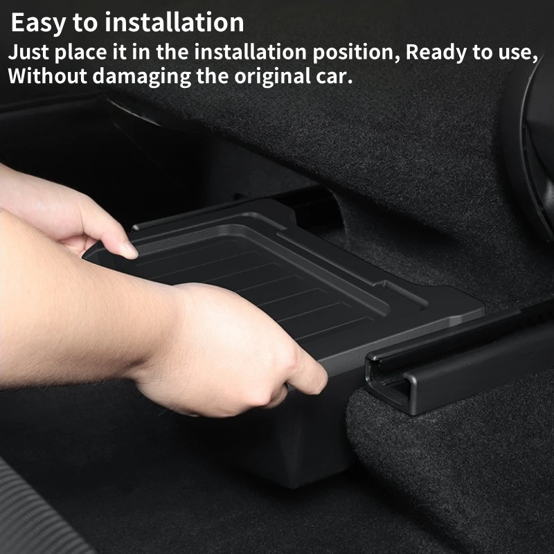 For Tesla Model Y Juniper / Launch 2025 Rear Center Console Floor Storage Box TPE Backseat Organizer Tray Interior Accessories image 4