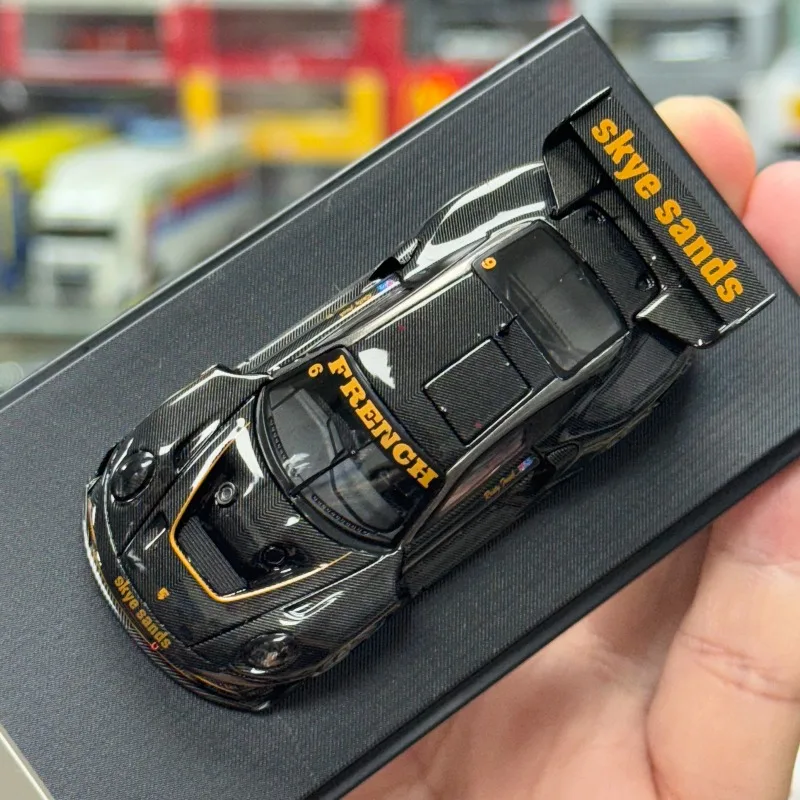 HKM Diecast Cars 1/64 Porsche 911GT3 R Rennsport نموذج سيارة رياضية سبيكة بورش 911GT3 R نموذج مركبات السباق عرض ثابت