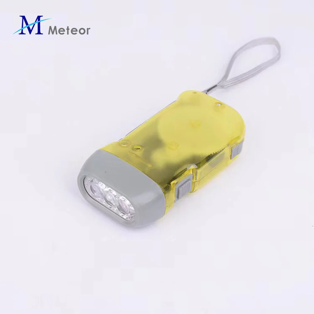 Portable Mini Size Plastic Hand-Pressing LED Rechargeable Flashlight Home Appliance Camping Outdoor Lights Night Light