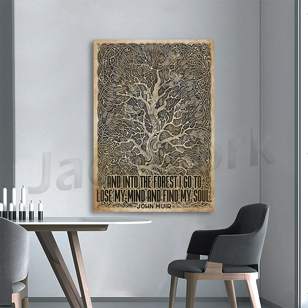 And Into The Forest I Go To Lose My Mind And Find My Soul John Muir Quote Motivational Wall Art Inspirational Wall Decor