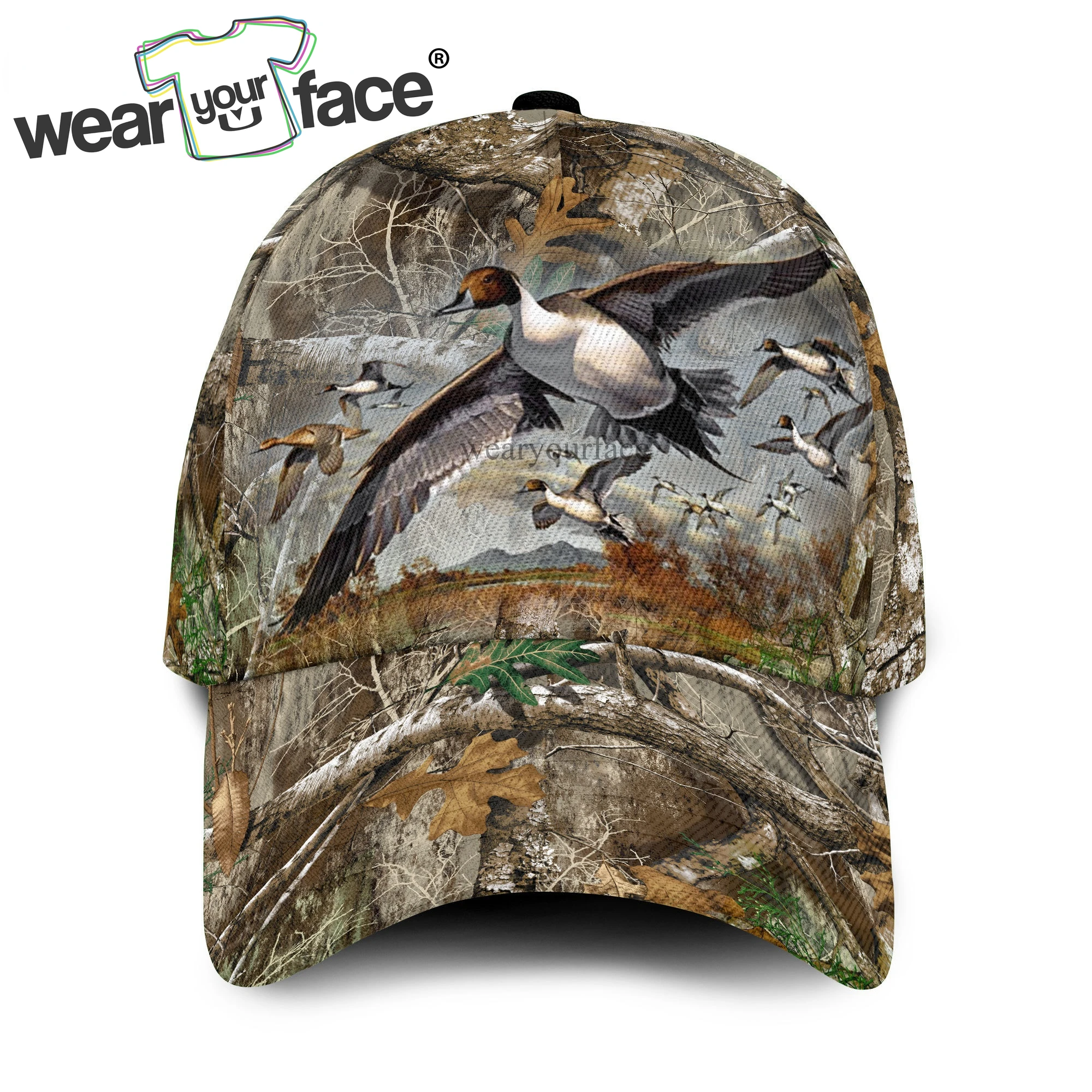 Deer Hunting Wildlife Dog Baseball Cap 3D All Over Printed Snapback Hat Men Women Adult Hip Hop Headwear Outdoor Sun Visor