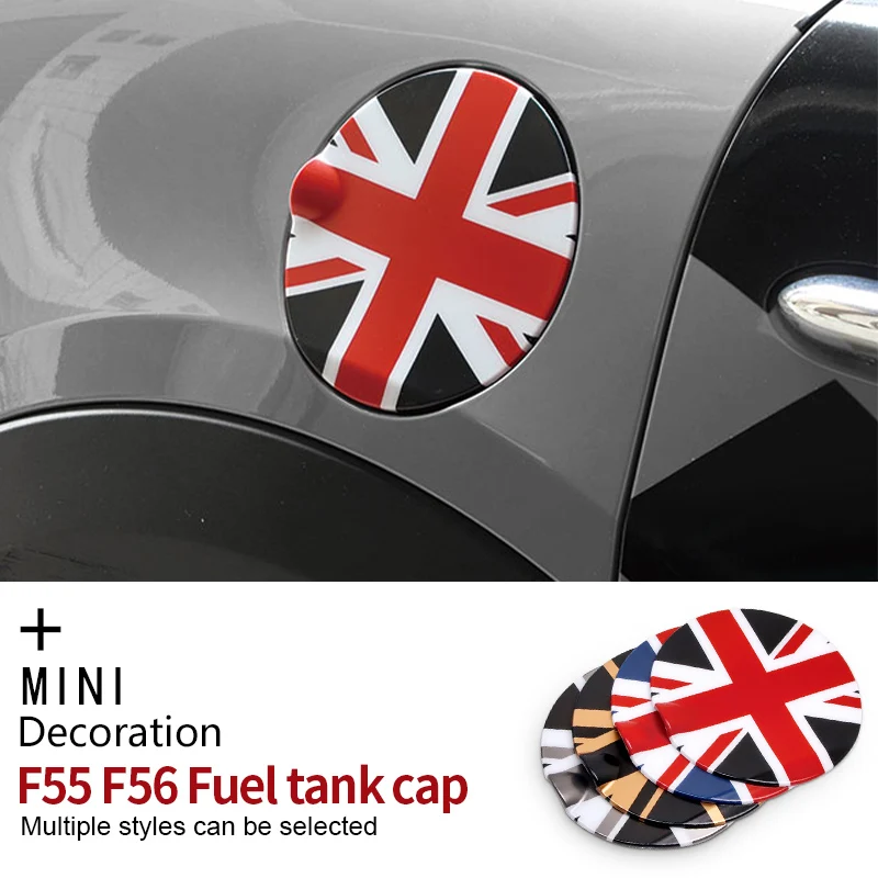 

Car-styling ABS Fuel Tank Cap Protective Sticker cover case Union Jack Stickers For M Coope r 1+ F 55 F 56 Auto Accessories