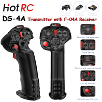 HotRC DS4A 2.4G 4Ch Single Hand DS-4A Remote Controller Radio Transmitter with F-04A PWM Receiver for RC Car Boat Tank Airplane