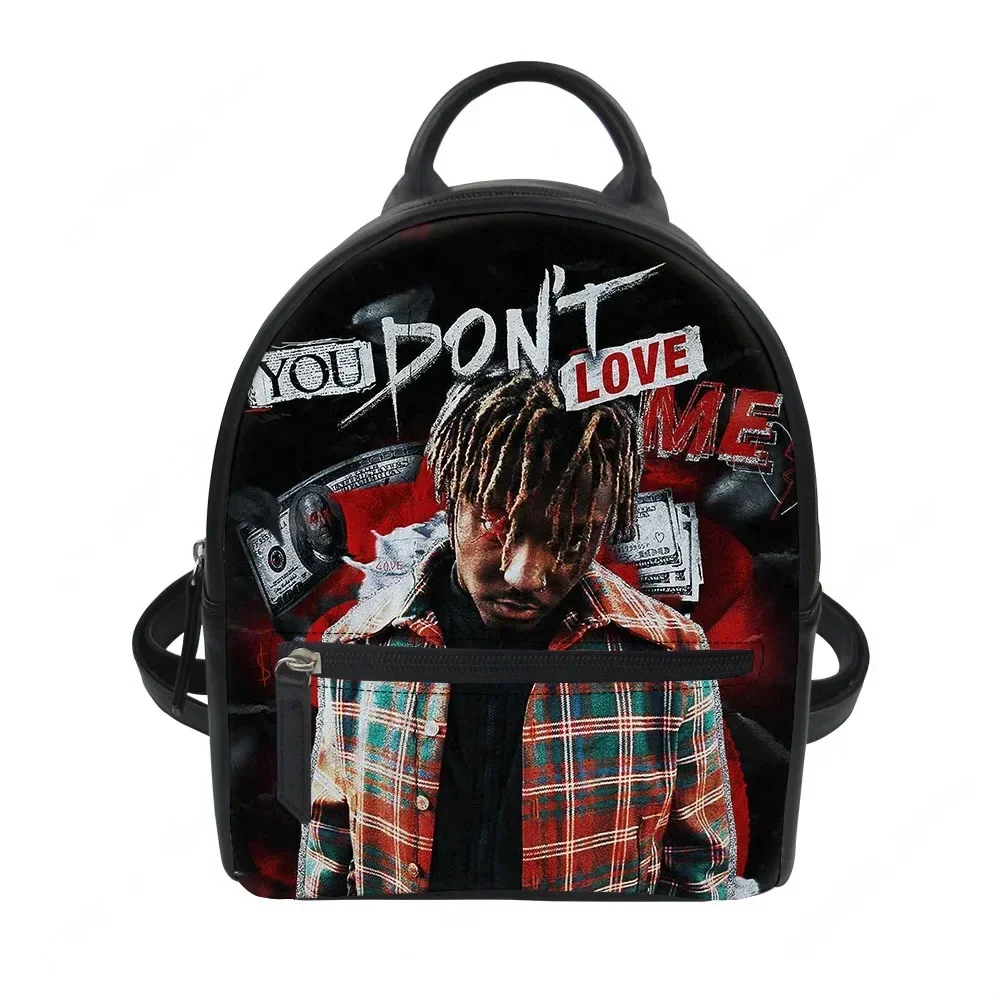 

Juice Wrld 999 Hiphop Rapper Custom Backpack Purse Women Carter Schoolbags Double Shoulder Bag Mini Daypack Leather Travel Bag