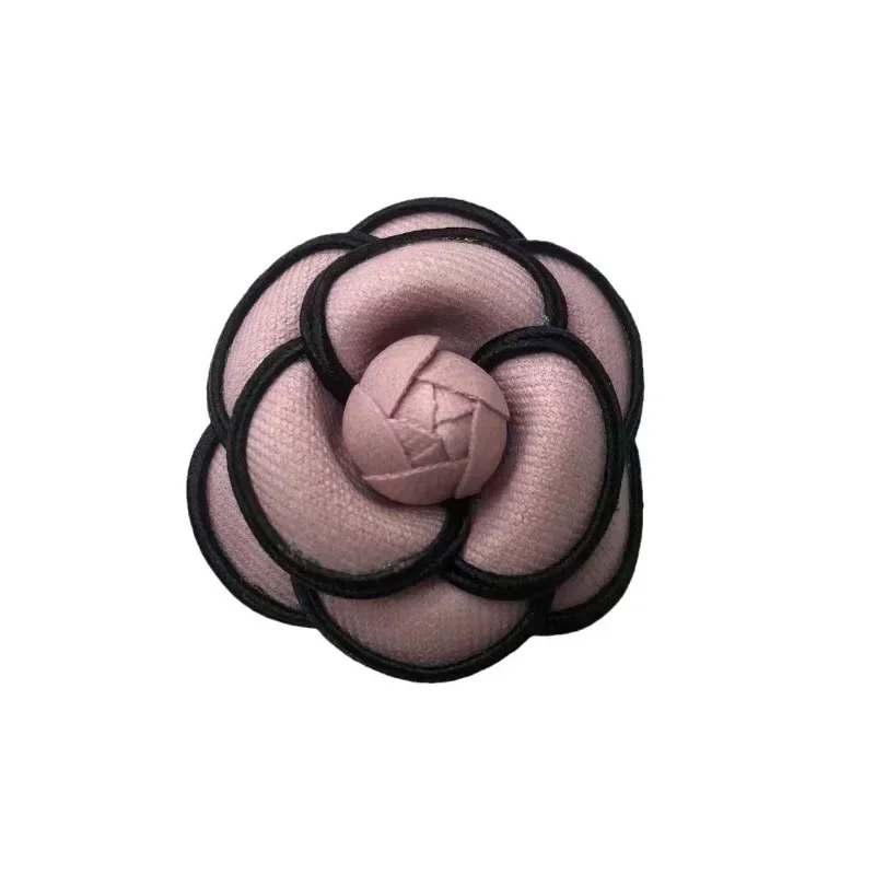 Handmade Fabric Wrapped Heart Camellia Women's Brooch Clothing Accessories Corsage Three-dimensional Chest Flower Pin