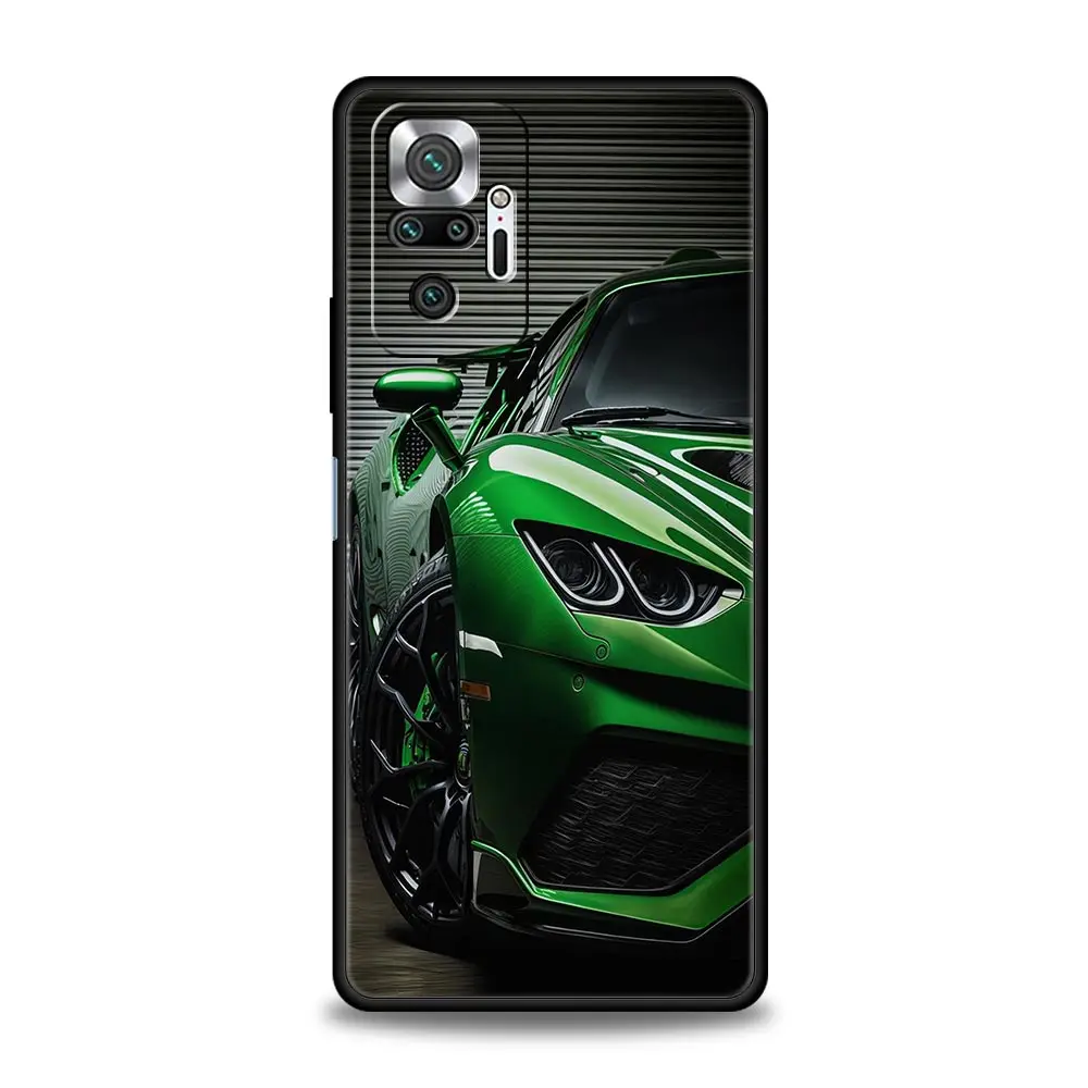 Super Car Sport Phone Case For Xiaomi Redmi Note 13 12 5G 11 10 Pro Plus 4G 9S 9 8 7 9T 13C 12C 10C 9C 9A Soft Silicone Cover