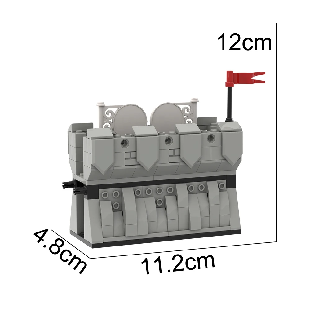 MOC لعبة تجميع الجسيمات بنة الصبي مدينة جدار مجموعة مزيج MOC القرون الوسطى ساحة المعركة Minifigure DIY المشهد