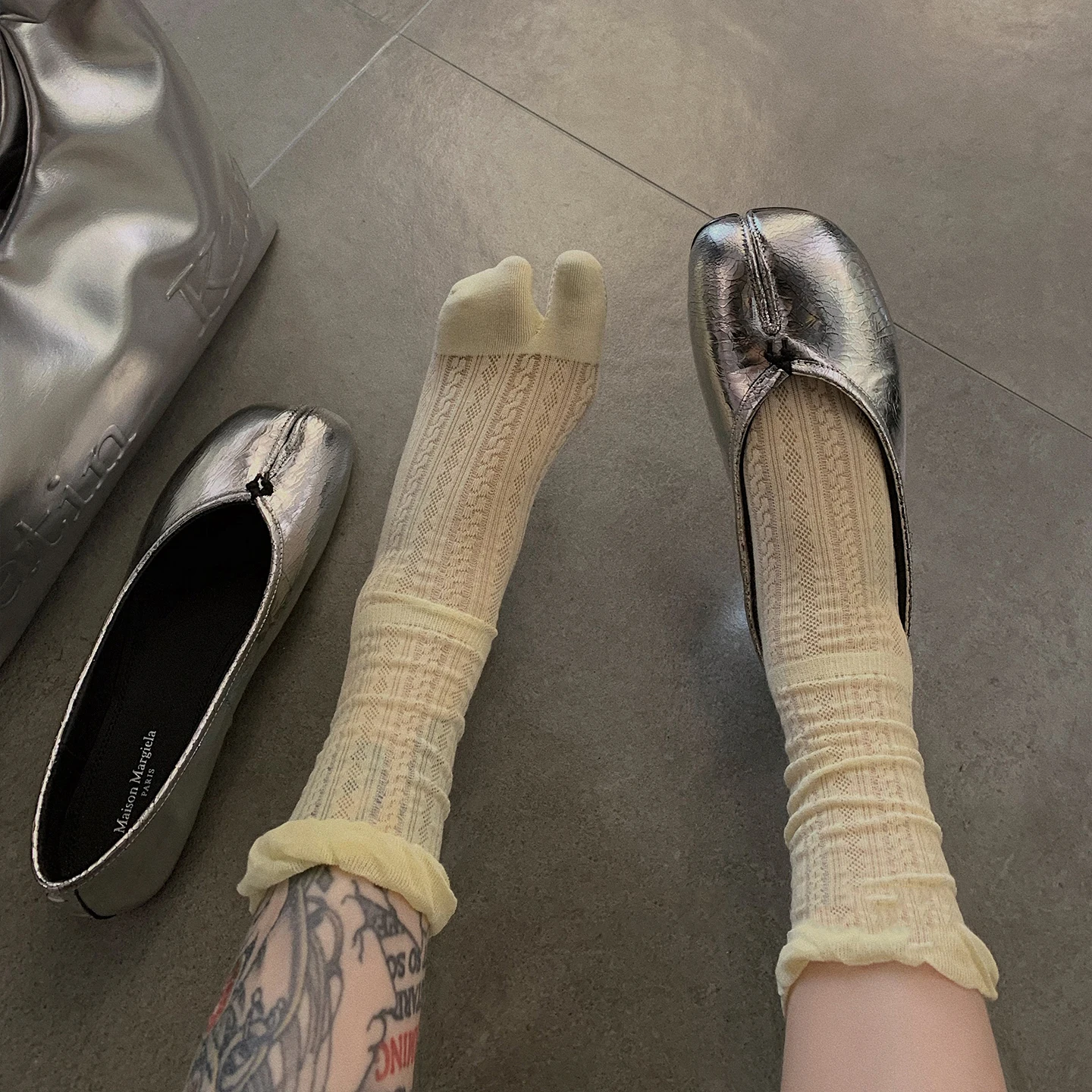 Comfortable Soft BreathableCombed Cotton Summer Thin Split Toe Woman Mesh Socks Ice Cream Candy Color Two-Toed Japanese Tabi Sox image 6