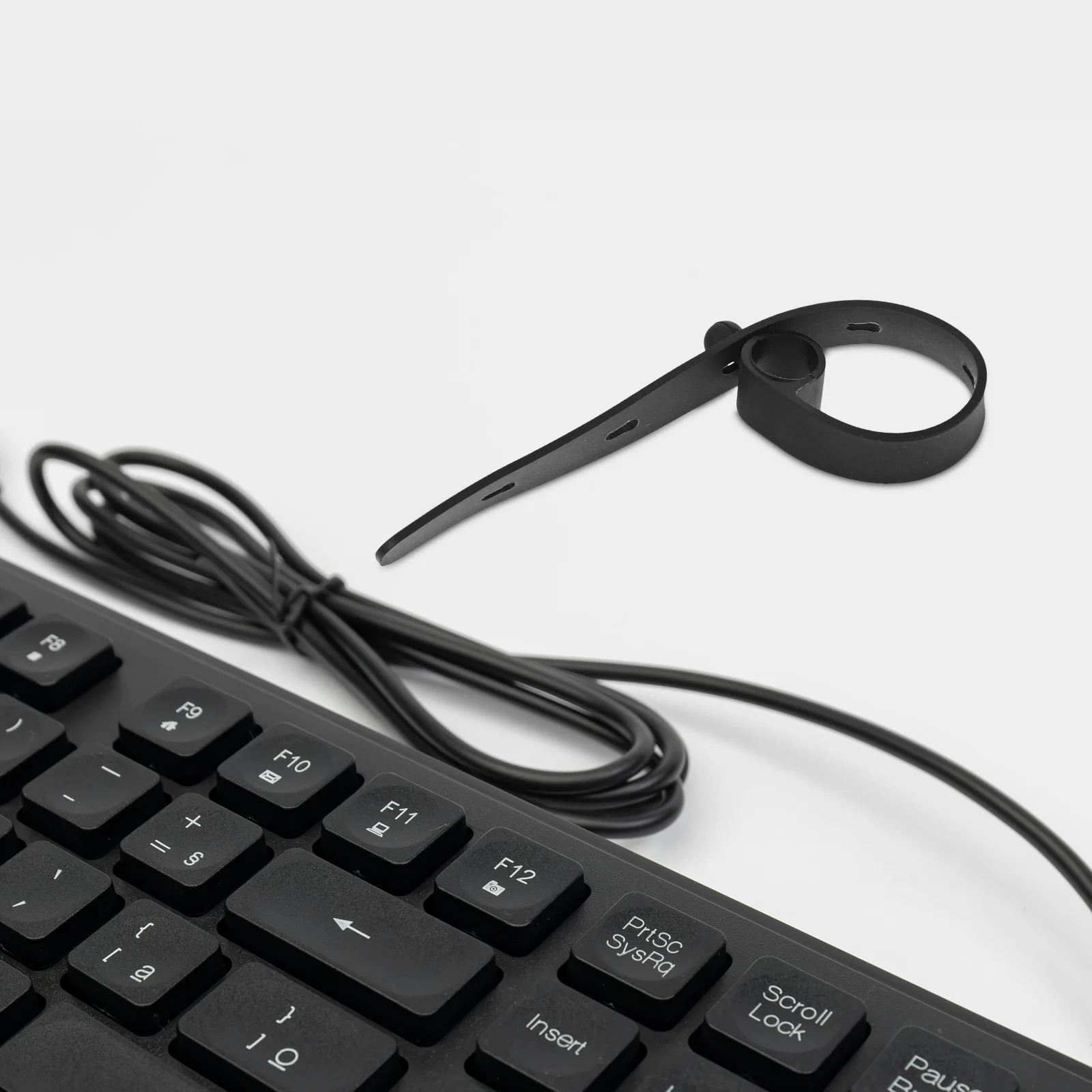 

10Pcs Silicone Cable Ties Flexible Zip Ties for Power Charging USB Cables Home Office Organizer Tie Wire Wire Organizer