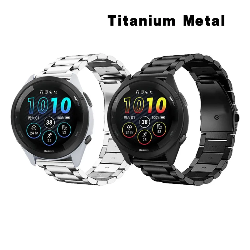 

Ремешок Forerunner из титанового сплава для наручных часов Garmin Vivoactive 4 3, 265, 255, 245, 22/20 мм