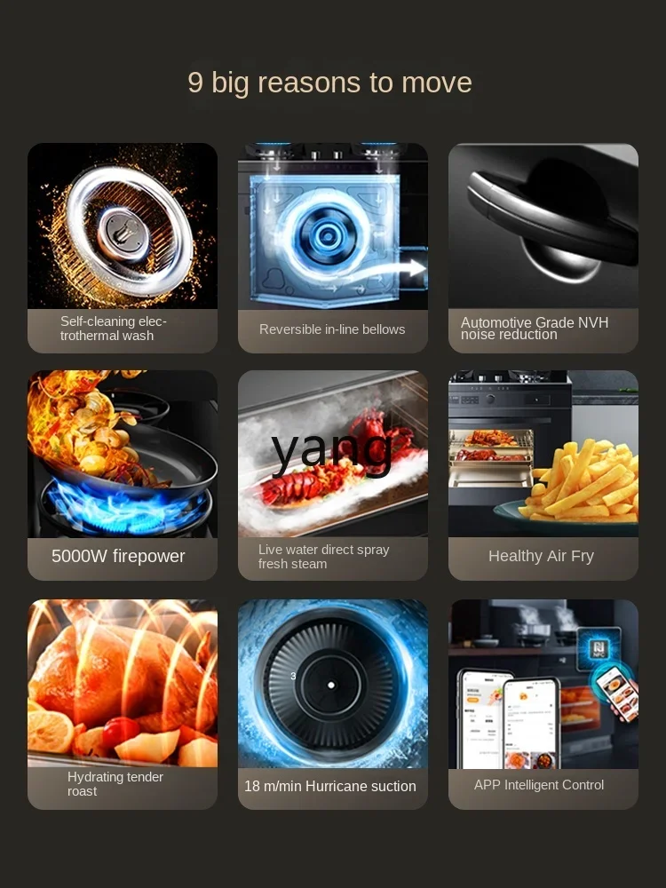 LH  Integrated Kitchen Steam Baking Oven Integrated Jx06 Kitchen Ventilator and Cooking Stove Household All-in-One Stove