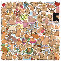 50/100PCS Cute Capybara Animals Cartoon Graffiti Stickers Phone Guitar Laptop Notebook Suitcase Cup Waterproof Sticker Kids Toy