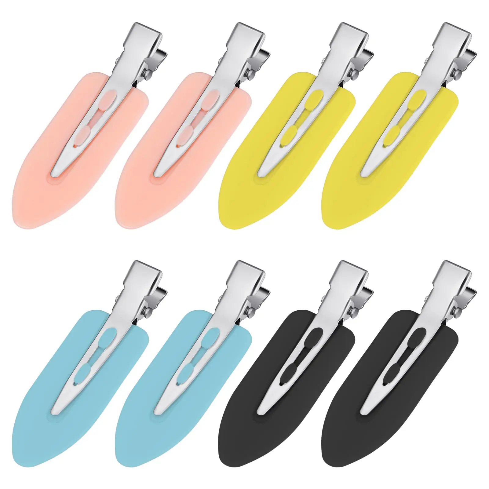 

Dowell 8Pcs Set No Bend Alligator Hair Clips Styling Barrettes Duck Bill Hairclips for Sectioning And Gifting for Women